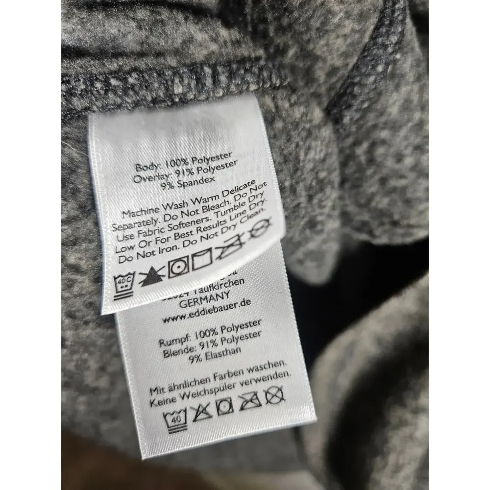 Eddie Bauer Long Sleeve Quarter‎ Zip Pullover Sweater Heather Grey Mens Size 2XL